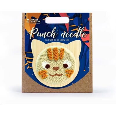 Zestaw punch needle Graine Créative - Kot Ø 15 CM Zestaw punch needle Graine Créative - Kot Ø 15 CM
