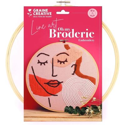 Graine Créative Pinkes Gesicht Stickset - Dekoratives Kunstset Graine Créative Pinkes Gesicht Stickset - Dekoratives Kunstset