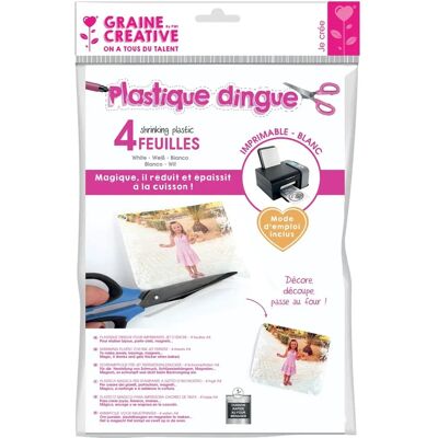 Graine Créative Biały Skurczający Plastik - A4 - Drukarka atramentowa Graine Créative Biały Skurczający Plastik - A4 - Drukarka atramentowa