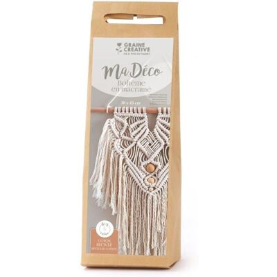 Graine Creative Boho Recycelter Baumwoll-Makramé-Set - Wohndeko Graine Creative Boho Recycelter Baumwoll-Makramé-Set - Wohndeko