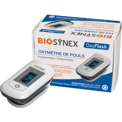 Oxymètre de doigt Biosynex - Oxymètre de pouls - Publicité Oxymètre de doigt Biosynex - Oxymètre de pouls - Publicité