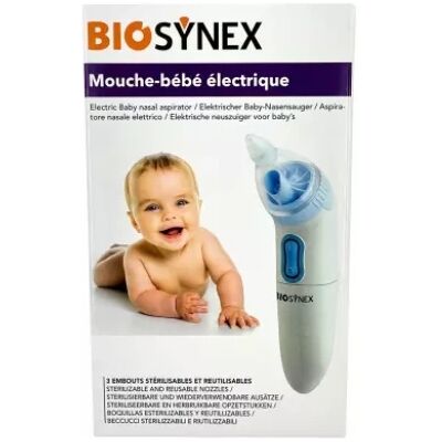 Biosynex Exacto Mouche-Bébé Électrique - 3 Embouts Réutilisables - Publicité Biosynex Exacto Mouche-Bébé Électrique - 3 Embouts Réutilisables - Publicité
