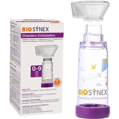 Chambre d'inhalation Biosynex pour nourrissons 0-9 mois - Aide respiratoire - Publicité Chambre d'inhalation Biosynex pour nourrissons 0-9 mois - Aide respiratoire - Publicité