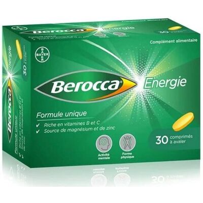 Bayer Berocca Énergie 30 Comprimés - Soutient Énergie Mentale & Physique - Publicité Bayer Berocca Énergie 30 Comprimés - Soutient Énergie Mentale & Physique - Publicité