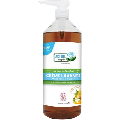 Action Verte Lavant Mains, Corps et Cheveux - Fleur de Sureau, 1L Action Verte Lavant Mains, Corps et Cheveux - Fleur de Sureau, 1L