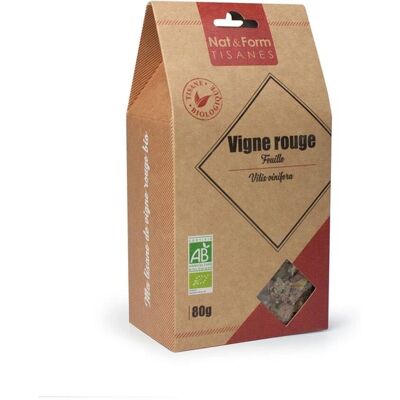 Thé bio aux feuilles de vigne rouge Nat&Form - Favorise la circulation - Publicité Thé bio aux feuilles de vigne rouge Nat&Form - Favorise la circulation - Publicité