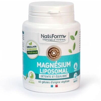 Capsule de magnésium liposomal Nat & Form - Complément alimentaire - Publicité Capsule de magnésium liposomal Nat & Form - Complément alimentaire - Publicité