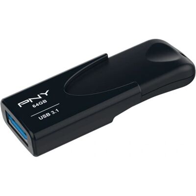 PNY Attaché 4 USB-Stick - 64GB, Schwarz - USB 3.2 Gen 1 PNY Attaché 4 USB-Stick - 64GB, Schwarz - USB 3.2 Gen 1