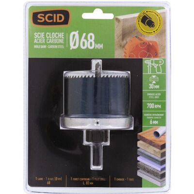 SCID - 68mm acier carbone - Qualité professionnelle - Scie cloche - Publicité SCID - 68mm acier carbone - Qualité professionnelle - Scie cloche - Publicité
