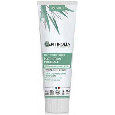 Centifolia - Fluor Protection Intégrale Aloe Vera 75ml - 1450 ppm fluorure - Dentifrice - Publicité Centifolia - Fluor Protection Intégrale Aloe Vera 75ml - 1450 ppm fluorure - Dentifrice - Publicité