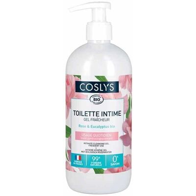 Gel intime à l'eau de rose biologique - Usage quotidien Coslys - Publicité Gel intime à l'eau de rose biologique - Usage quotidien Coslys - Publicité