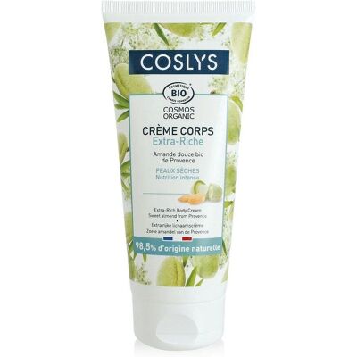 Crème pour le corps aux amandes Coslys - Bio, Nourrissante, 200ml - Publicité Crème pour le corps aux amandes Coslys - Bio, Nourrissante, 200ml - Publicité