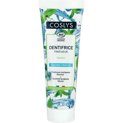 Coslys Dentifrice Fraîcheur Menthol - Dentifrice - Publicité Coslys Dentifrice Fraîcheur Menthol - Dentifrice - Publicité