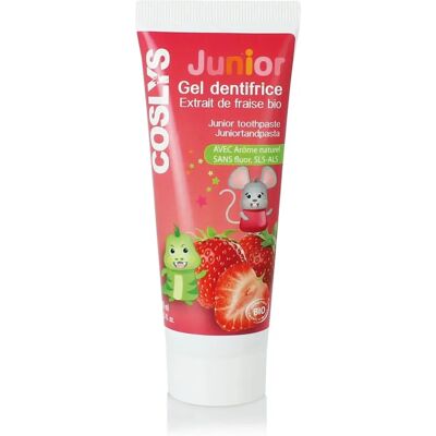 Dentifrice Bio aux Fraises pour Enfants - Coslys - Publicité Dentifrice Bio aux Fraises pour Enfants - Coslys - Publicité
