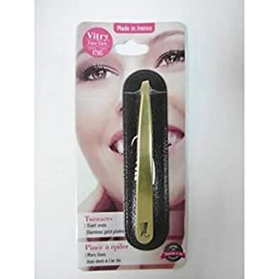 Vitry Prestige Pinza de Depilar Profesional Punta Cangejo Dorada (1 ud) Vitry Prestige Pinza de Depilar Profesional Punta Cangejo Dorada (1 ud)