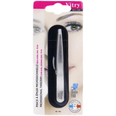 Pinces à épiler angulées en acier inoxydable Vitry Classic (1022C) - Publicité Pinces à épiler angulées en acier inoxydable Vitry Classic (1022C) - Publicité