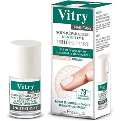 Vitry Pro'Expert Riparatore Unghie - Sensibile, Finitura Opaca, 10ml Vitry Pro'Expert Riparatore Unghie - Sensibile, Finitura Opaca, 10ml