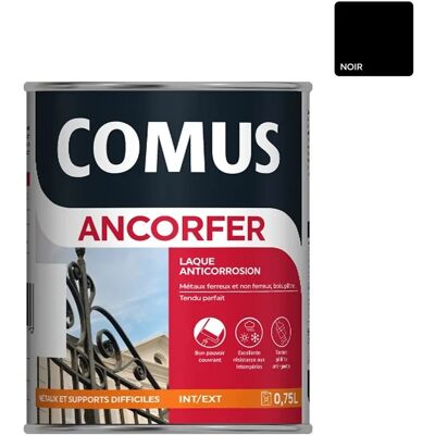 Comus - Ancorfer 0,75L 905 - Noir - Mat Satiné - Paint - Publicité Comus - Ancorfer 0,75L 905 - Noir - Mat Satiné - Paint - Publicité