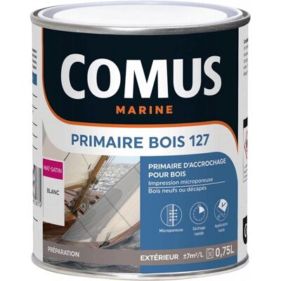 COMUS MARINE - PRIMAIRE BOIS 127 - Blanc - 0,75L - Primer - Publicité COMUS MARINE - PRIMAIRE BOIS 127 - Blanc - 0,75L - Primer - Publicité