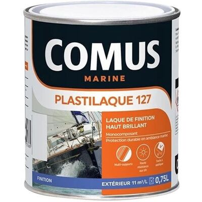 COMUS - Plastilaque 127 - Bleu Monastral - 0.75 L - Paint - Publicité COMUS - Plastilaque 127 - Bleu Monastral - 0.75 L - Paint - Publicité