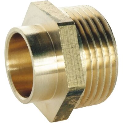 Raccord en laiton Somatherm - sortie mâle 20/27 - tube cuivre Ø16 - lot de 2 - Publicité Raccord en laiton Somatherm - sortie mâle 20/27 - tube cuivre Ø16 - lot de 2 - Publicité