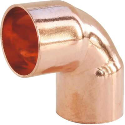 Coude en cuivre Somatherm - Rayon réduit à 90° - Embouts femelles - Pour tube de 28mm - Lot de 2 Coude en cuivre Somatherm - Rayon réduit à 90° - Embouts femelles - Pour tube de 28mm - Lot de 2