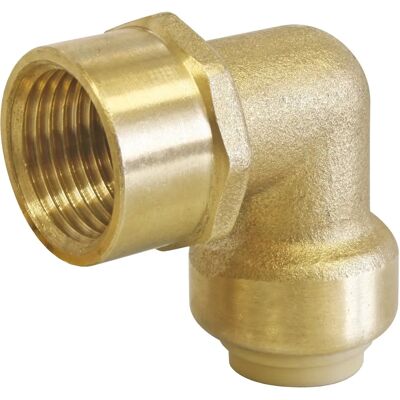 Somatherm Messing bocht voor koperen, PER en meerlagige buizen - 14mm - Vrouwelijk 15/21 Somatherm Messing bocht voor koperen, PER en meerlagige buizen - 14mm - Vrouwelijk 15/21