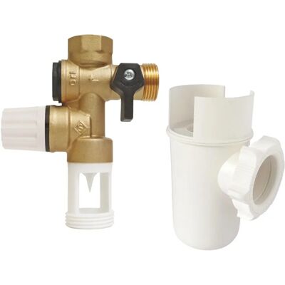 SOMATHERM FOR YOU - Kit de grupo de seguridad para calentador de agua con trampa embudo - 20/27 NF SOMATHERM FOR YOU - Kit de grupo de seguridad para calentador de agua con trampa embudo - 20/27 NF