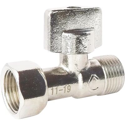 Vanne de réservoir WC SOMATHERM FOR YOU Nickel - 12/17 (3/8 '') Vanne de réservoir WC SOMATHERM FOR YOU Nickel - 12/17 (3/8 '')