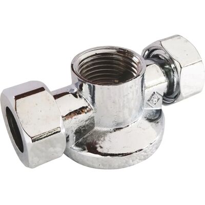 SOMATHERM FOR YOU - Support double chromé pour machine à laver - 15/21 mâle - Cuivre Ø14mm - Publicité SOMATHERM FOR YOU - Support double chromé pour machine à laver - 15/21 mâle - Cuivre Ø14mm - Publicité