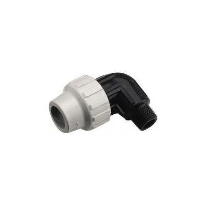 Raccord de tube Somatherm M20/27 - Coude mâle en plastique - Verrouillage extérieur Raccord de tube Somatherm M20/27 - Coude mâle en plastique - Verrouillage extérieur