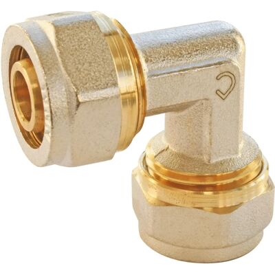 Coude à compression en laiton nickelé Ayor pour tube multicouche Coude à compression en laiton nickelé Ayor pour tube multicouche
