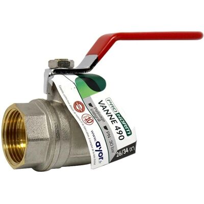 Somatherm Valvola a sfera V490 - Passo completo, 26/34mm, Femmina-Femmina, 90°C Max Somatherm Valvola a sfera V490 - Passo completo, 26/34mm, Femmina-Femmina, 90°C Max