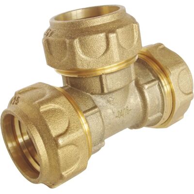 Messing koppeling D25 voor PE-buis - Buitensluiting Messing koppeling D25 voor PE-buis - Buitensluiting