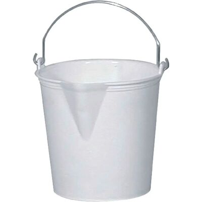 Seau en plastique et aluminium blanc 13L alimentaire - Matfer Seau en plastique et aluminium blanc 13L alimentaire - Matfer