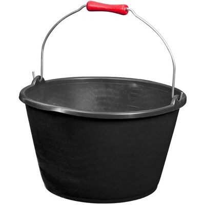 Seau Manutan 16L Noir Acier Bois Manche - Seau - Publicité Seau Manutan 16L Noir Acier Bois Manche - Seau - Publicité