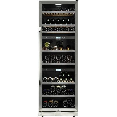 La Sommeliere Enfriador de vino - 143 botellas, negro y acero inoxidable, 3 zonas La Sommeliere Enfriador de vino - 143 botellas, negro y acero inoxidable, 3 zonas