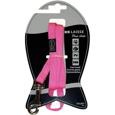 Laisse Chat Wouapy Basic Line - 120cm Nylon, Reflective, Rose - Publicité Laisse Chat Wouapy Basic Line - 120cm Nylon, Reflective, Rose - Publicité