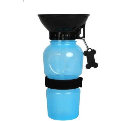 Gourde Wouapy pour Chien avec Bol - 500ml Bleu - Publicité Gourde Wouapy pour Chien avec Bol - 500ml Bleu - Publicité