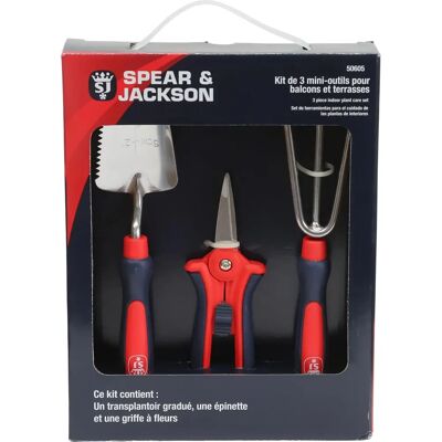 Ensemble de 3 mini-outils Spear & Jackson - Balcon et terrasse - 50605 - Rouge - Publicité Ensemble de 3 mini-outils Spear & Jackson - Balcon et terrasse - 50605 - Rouge - Publicité