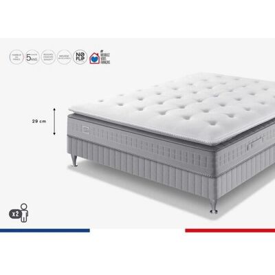 Ensemble de lit Simmons à ressorts ensachés - 651 ressorts, matelas intégré - Publicité Ensemble de lit Simmons à ressorts ensachés - 651 ressorts, matelas intégré - Publicité