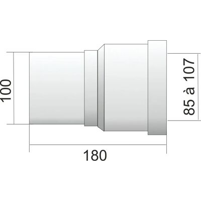 REGIPLAST - 100 mm XL 180 mm - PVC - Pipe - Publicité REGIPLAST - 100 mm XL 180 mm - PVC - Pipe - Publicité