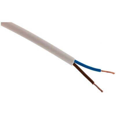 Zenitech Vit strömkabel - HO5VV-F 2x 1,5 - Strömkabel Zenitech Vit strömkabel - HO5VV-F 2x 1,5 - Strömkabel