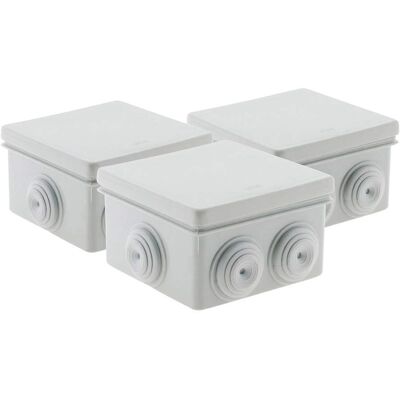 Zenitech IP55 Fyrkantig Kopplingsbox - 80x80x40mm Set om 3 Zenitech IP55 Fyrkantig Kopplingsbox - 80x80x40mm Set om 3