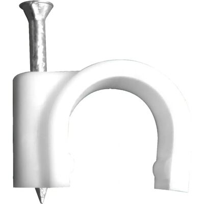 Zenitech 20 Clips pour Câbles - Pour Câbles de Ø4mm Blancs - Publicité Zenitech 20 Clips pour Câbles - Pour Câbles de Ø4mm Blancs - Publicité