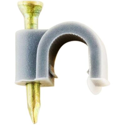 Zenitech 20 Clips pour Câbles - Gris - Accessoires de Fixation - Publicité Zenitech 20 Clips pour Câbles - Gris - Accessoires de Fixation - Publicité