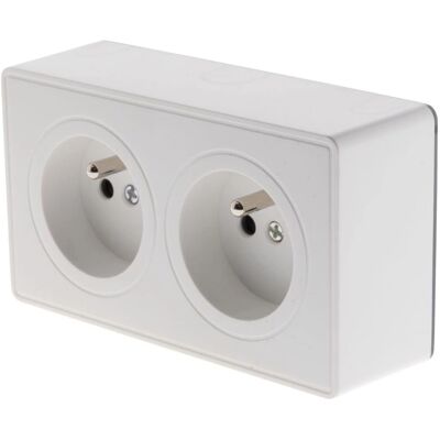 Zenitech Doppelsteckdose 16A mit Abdeckung - Vulco-Serie Zenitech Doppelsteckdose 16A mit Abdeckung - Vulco-Serie