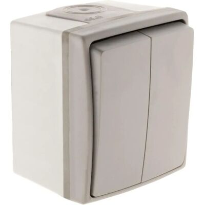Orok - Interruttore doppio IP55 - Installazione facile Orok - Interruttore doppio IP55 - Installazione facile