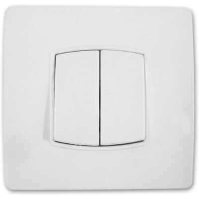 HBF Diwone Interrupteur Double - Intérieur - Publicité HBF Diwone Interrupteur Double - Intérieur - Publicité