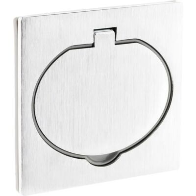 Simplea Grondstopcontact 16A 2P+T Geborsteld Aluminium - Electrical Outlet Simplea Grondstopcontact 16A 2P+T Geborsteld Aluminium - Electrical Outlet